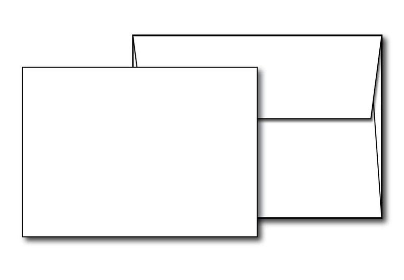 Desktop Publishing Supplies Heavyweight Blank White Flat Invitation A6 Cards with Envelopes - 4 1/2" x 6 1/4" (40 Cards with Envelopes) - Image 1